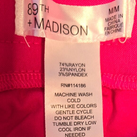 89th & MADISON | TRIBAL PINK BERMUDA SIDE SLIT SHORTS | SIZE 16 - Picture 6 of 7